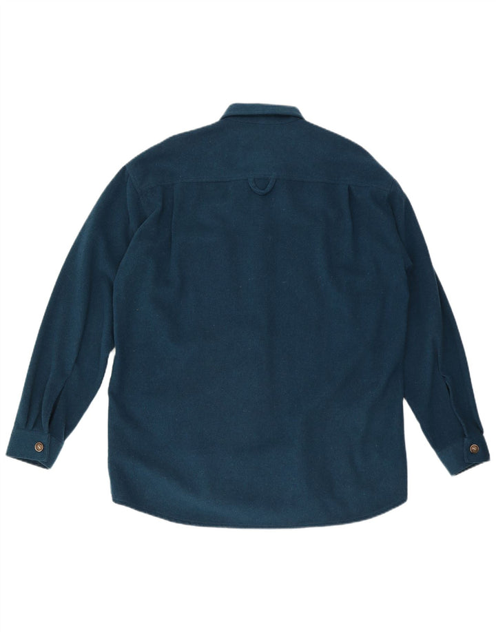 Daniel Hechter Mens Shirt Medium Turquoise Wool