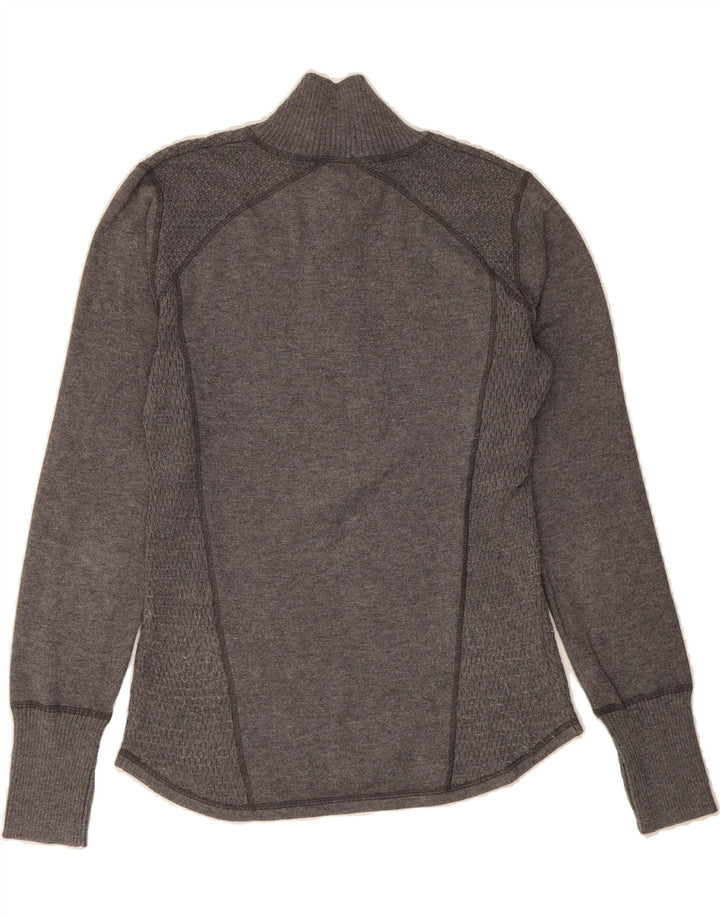 EDDIE BAUER Womens Zip Neck Sweatshirt Jumper UK 10 Small Grey Polyester Vintage Eddie Bauer and Second-Hand Eddie Bauer from Messina Hembry 