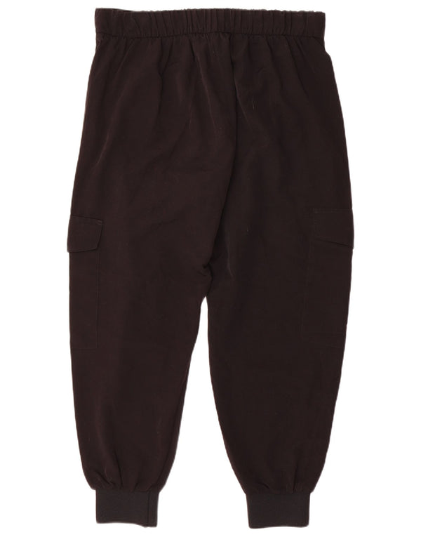 ZARA Womens Joggers Cargo Trousers Large W3 Black Polyester