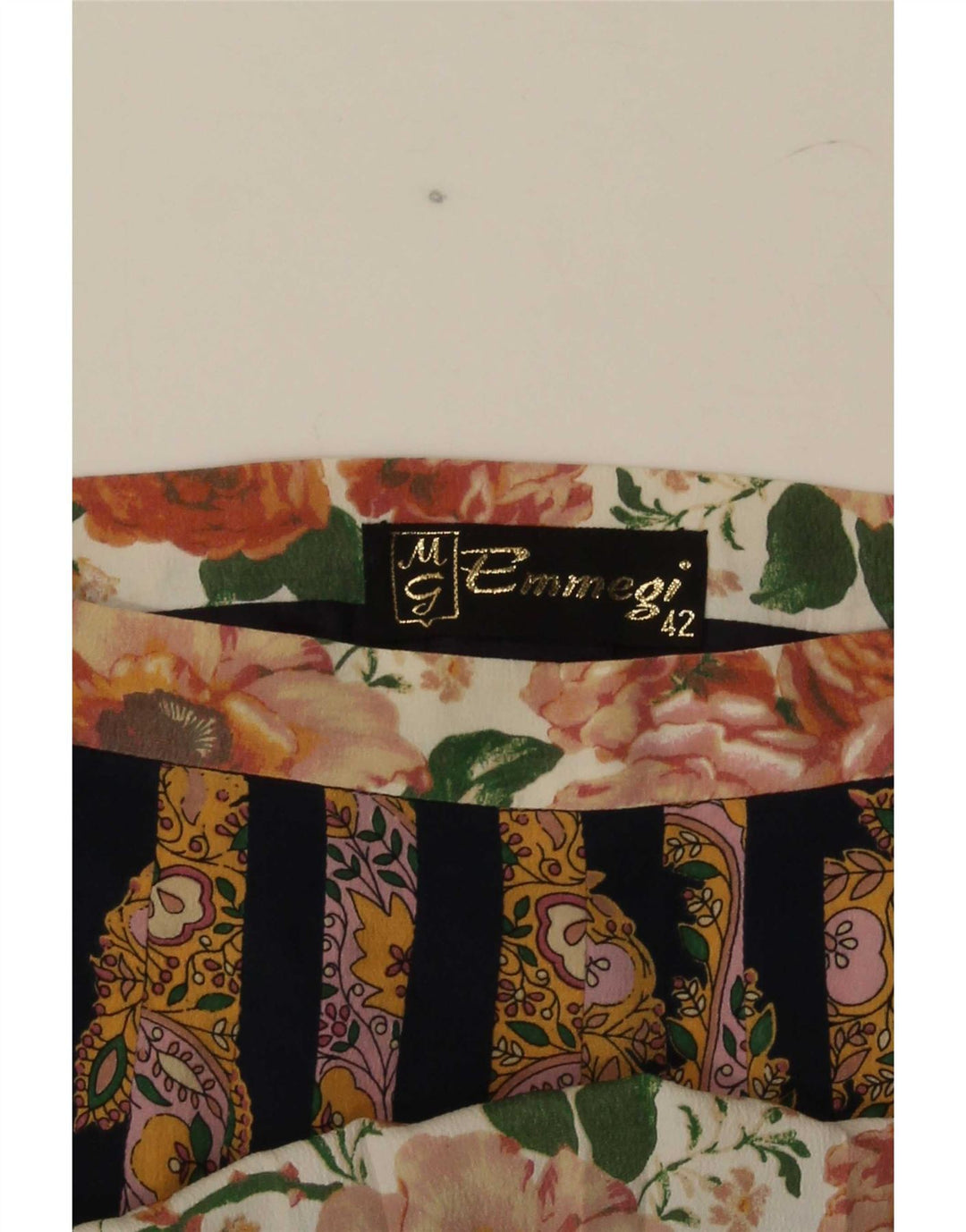 Emmegi Womens Pleated A-Line Skirt IT 42 Medium W26  Multicoloured Paisley