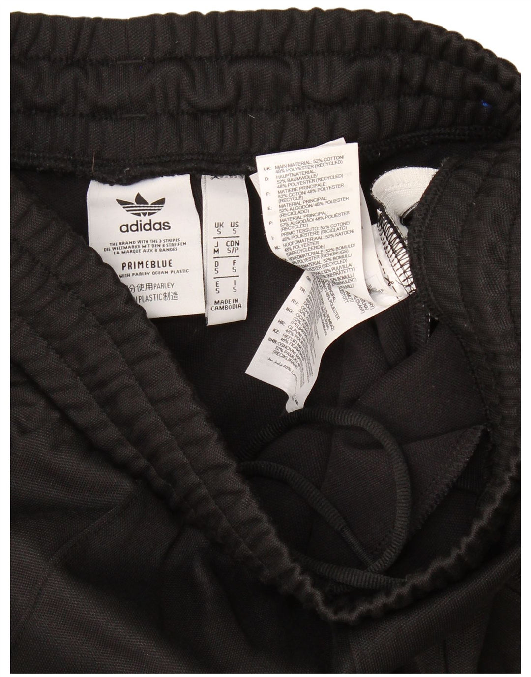 Adidas Mens Prime Blue Tracksuit Trousers Small Black Cotton