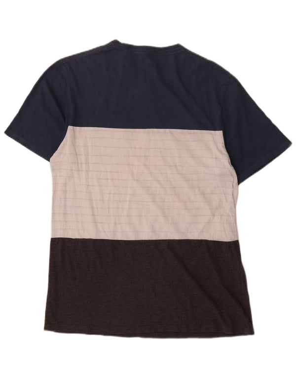 O'Neill Mens Modern Fit T-Shirt Top Small Blue Colourblock Cotton