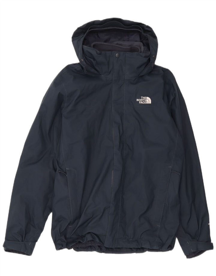 The North Face Mens Hooded Windbreaker Jacket UK 38 Medium Navy Blue