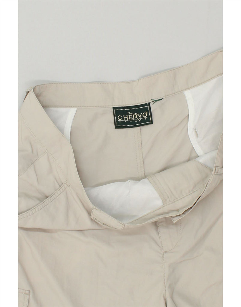 CHERVO Mens Cargo Shorts W38 XL Beige Polyamide | Vintage Chervo | Thrift | Second-Hand Chervo | Used Clothing | Messina Hembry 