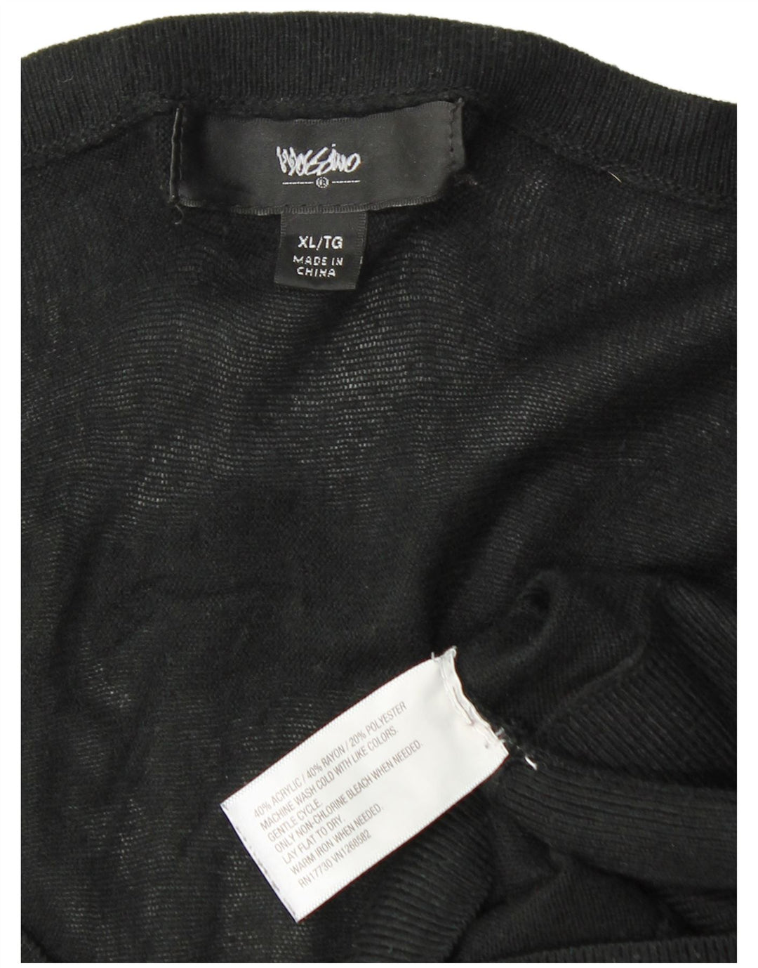 MOSSIMO Womens Long Sleeve Batwing Jumper Dress UK 18 XL Black Acrylic