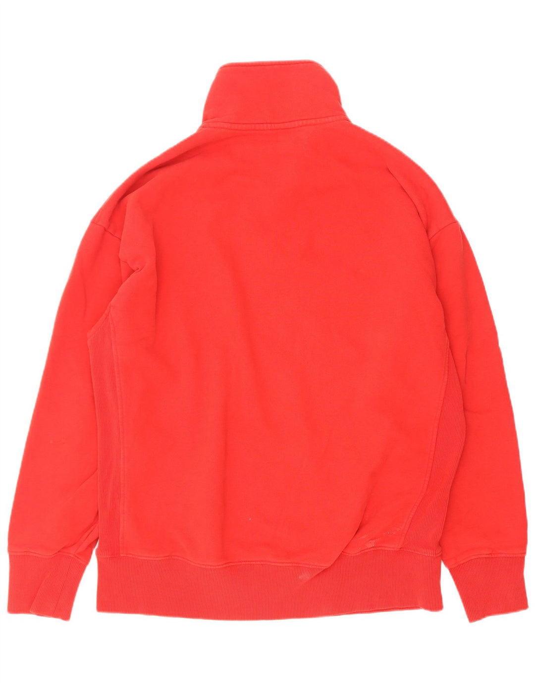 Superdry Mens Zip Neck Sweatshirt Jumper Large Red Cotton
