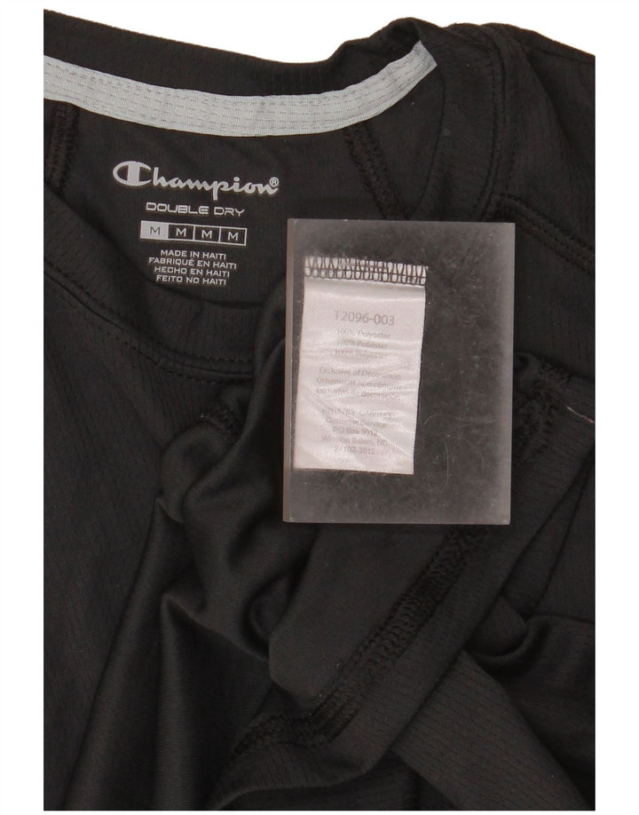 Champion Mens Double Dry Vest Top Medium Black Polyester