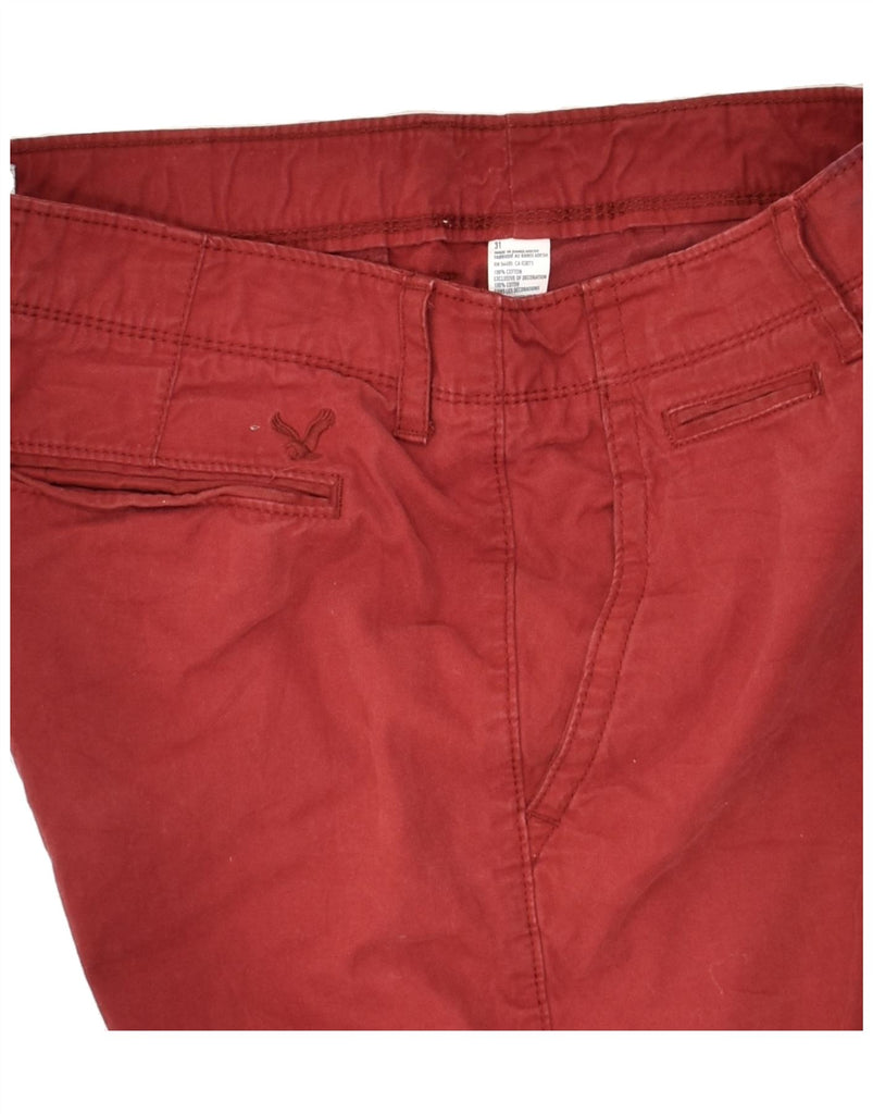 AMERICAN EAGLE Mens Chino Shorts W31 Medium  Red Cotton | Vintage American Eagle | Thrift | Second-Hand American Eagle | Used Clothing | Messina Hembry 