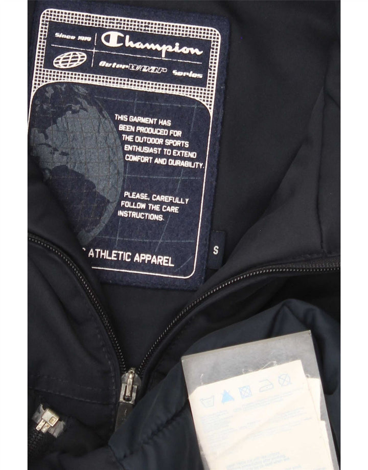 Champion Mens Windbreaker Jacket UK 36 Small Navy Blue Polyester