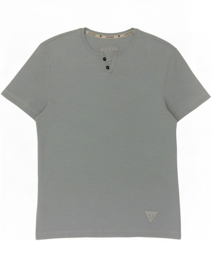 Guess Mens T-Shirt Top XS Blue Flecked