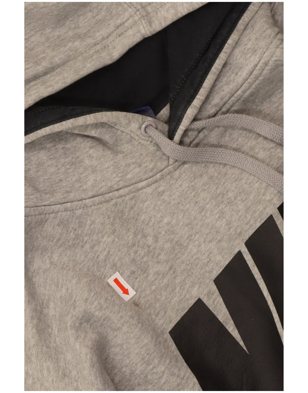 NIKE Mens Graphic Hoodie Jumper Large Grey Cotton