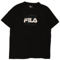 Fila Mens Graphic T-Shirt Top Medium Black Cotton