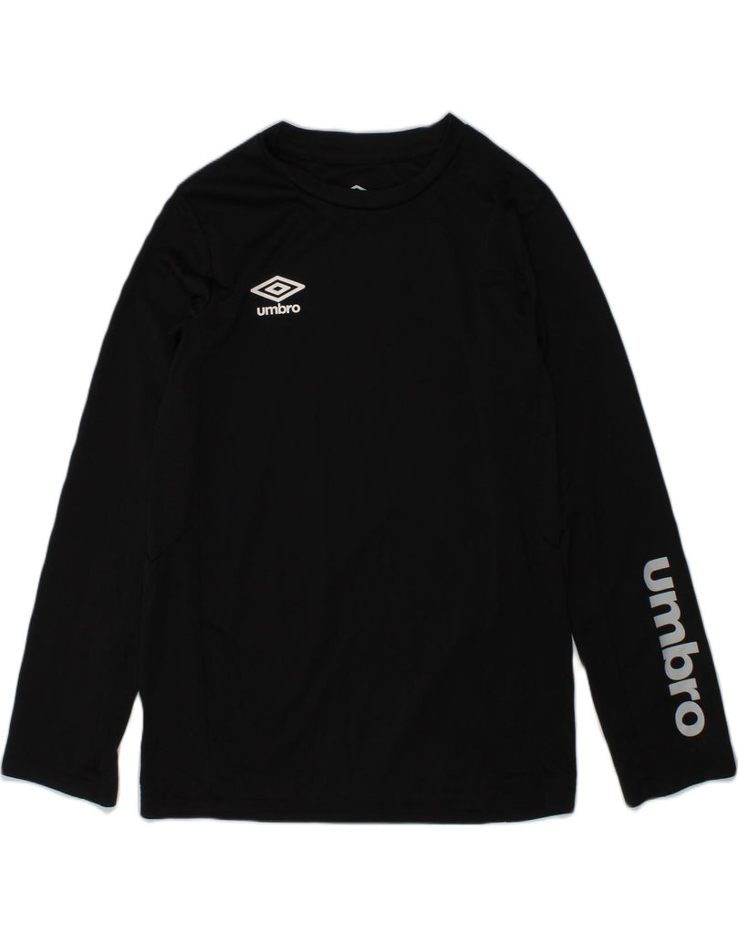 UMBRO Boys Graphic Top Long Sleeve 6-7 Years Small  Black | Vintage Umbro | Thrift | Second-Hand Umbro | Used Clothing | Messina Hembry 