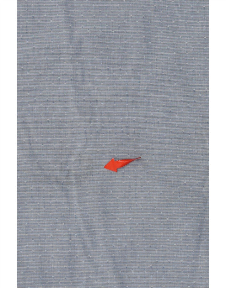 CALVIN KLEIN Mens Slim Fit Shirt Size 18 2XL Blue Spotted Cotton