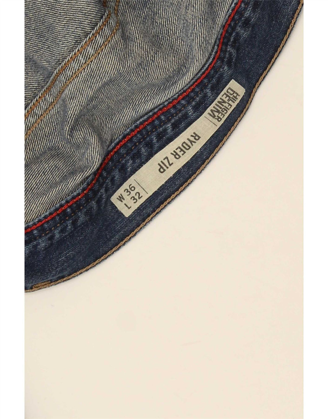 Tommy Hilfiger Mens Ryder Zip Regular Straight Jeans W36 L32 Blue