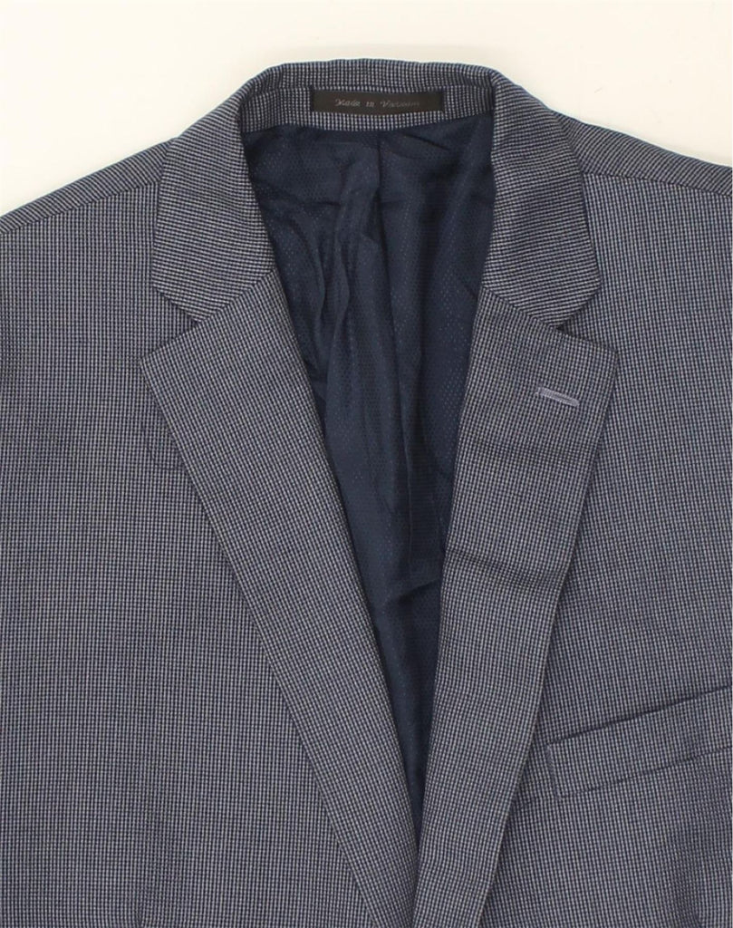 MICHAEL KORS Mens Slim Fit 2 Button Blazer Jacket UK 46 3XL Navy Blue | Vintage Michael Kors | Thrift | Second-Hand Michael Kors | Used Clothing | Messina Hembry 