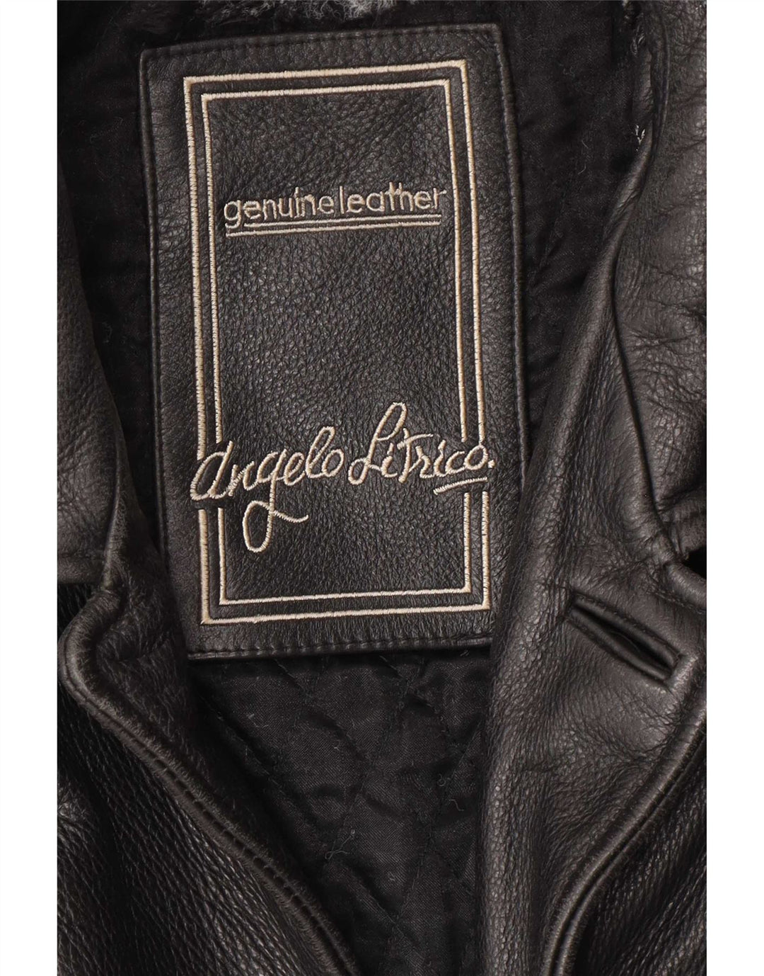 Angelo Litrico Mens Leather Jacket XL Black Classic