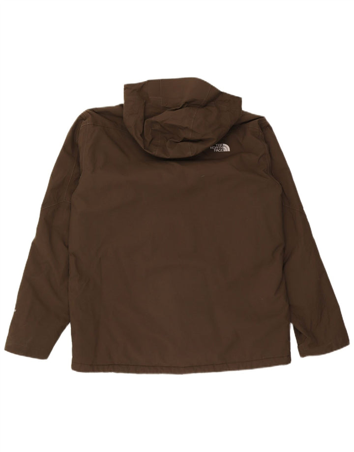 The North Face Mens Hooded Windbreaker Jacket UK 40 Large Khaki Polyester