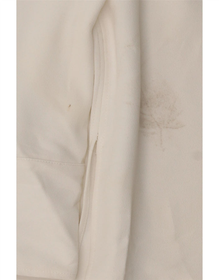 Zara Womens Long Sleeve Blouse Top UK 16 Large White