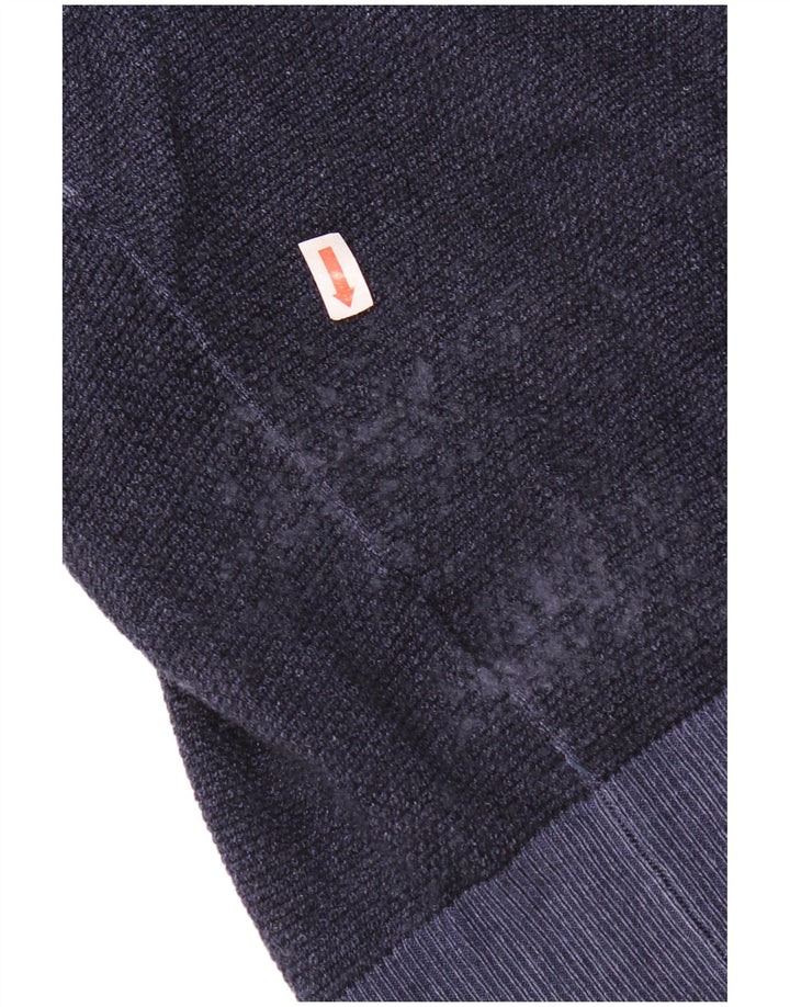 Sun68 Womens Cardigan Sweater UK 20 2XL Navy Blue Wool