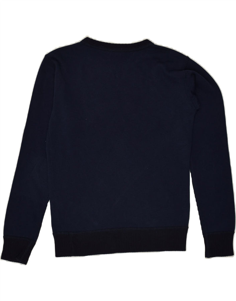 POLO RALPH LAUREN Womens Graphic Sweatshirt Jumper UK 6 XS Navy Blue | Vintage Polo Ralph Lauren | Thrift | Second-Hand Polo Ralph Lauren | Used Clothing | Messina Hembry 