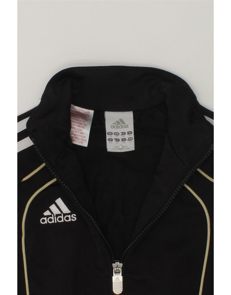 ADIDAS Boys Tracksuit Top Jacket 7-8 Years Black Polyester | Vintage Adidas | Thrift | Second-Hand Adidas | Used Clothing | Messina Hembry 