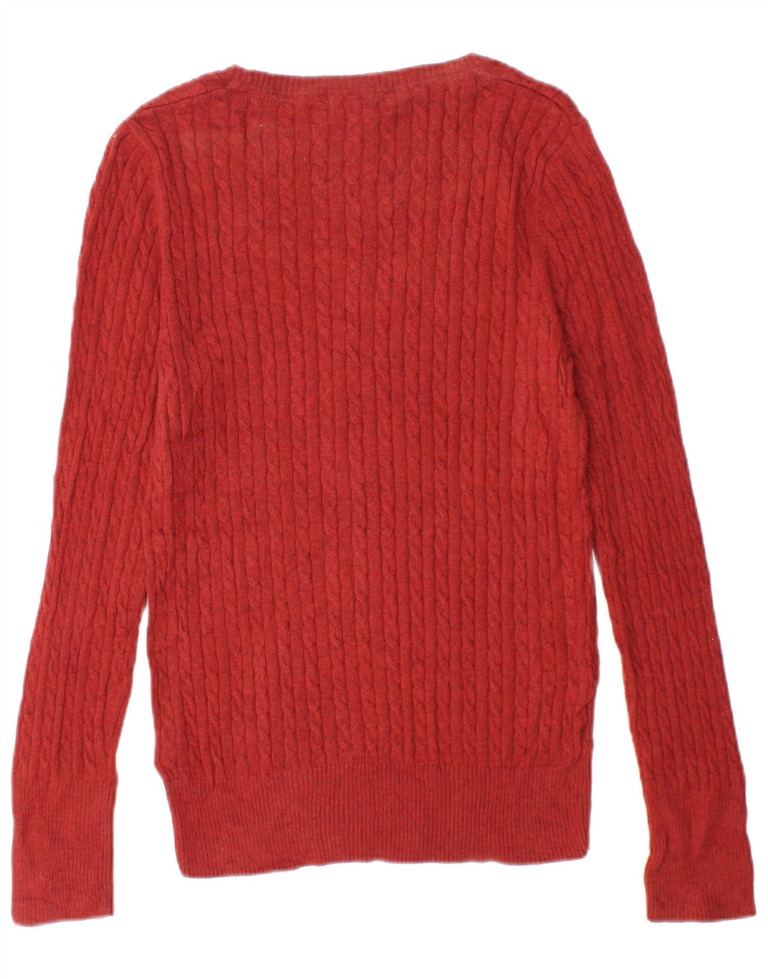 EDDIE BAUER Womens Seattle Boat Neck Jumper Sweater UK 12 Medium Red