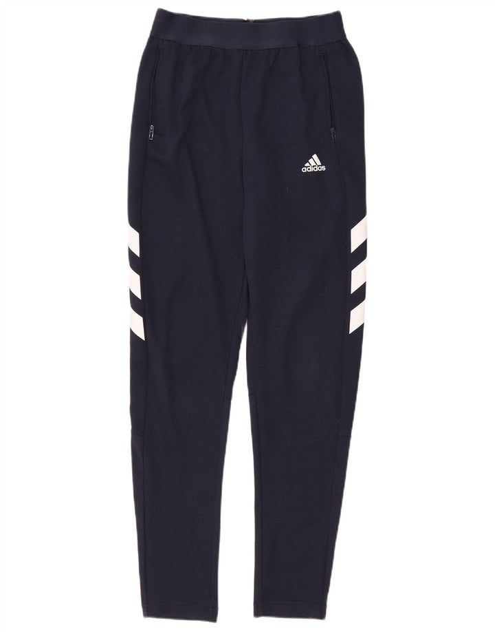 Adidas Boys Graphic Leggings 13-14 Years  Navy Blue Polyester