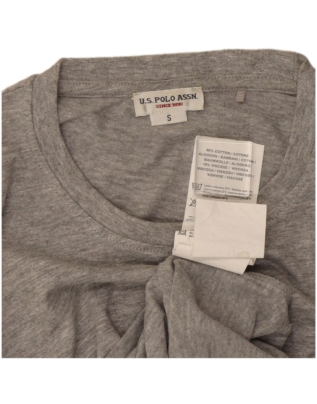 U.S. Polo Assn. Mens T-Shirt Top Small Grey Cotton