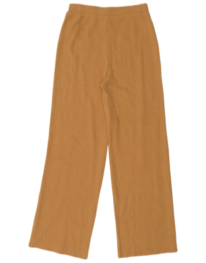 Zara Womens Tracksuit Trousers UK 8 Small Beige Cotton