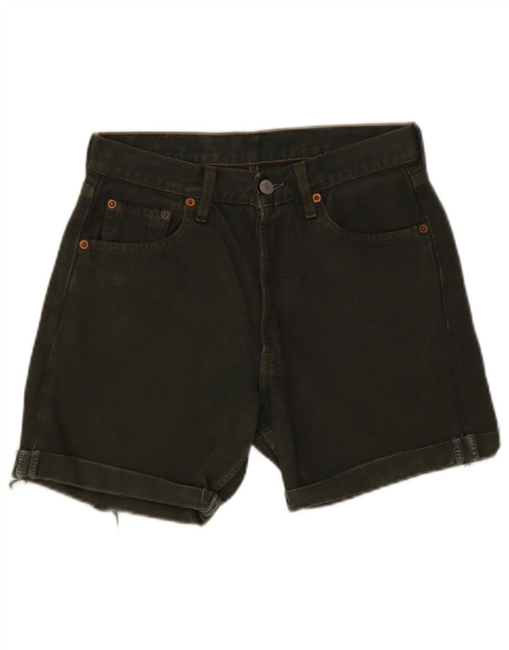 Levi's Womens 501 Denim Shorts W26 Small Khaki Cotton