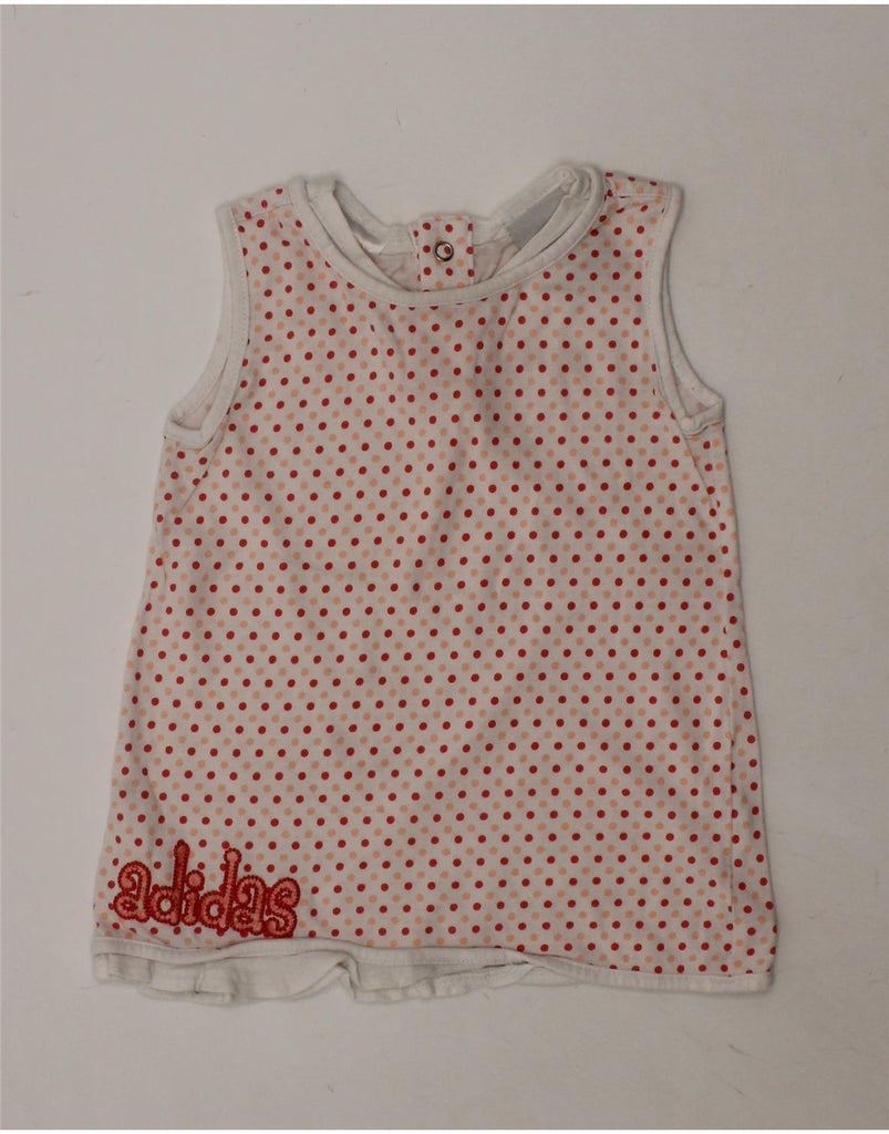 ADIDAS Baby Girls Graphic Vest Top 12-18 Months Red Polka Dot Vintage Adidas and Second-Hand Adidas from Messina Hembry 
