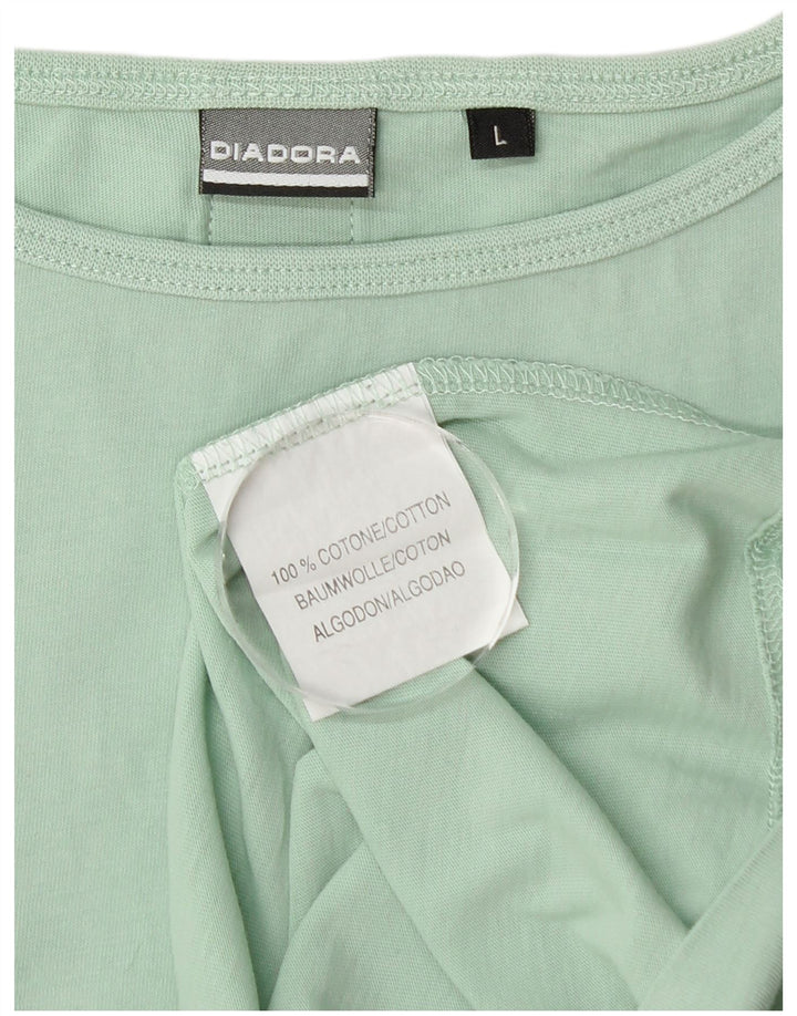 Diadora Womens Cami Top UK 14 Large Turquoise Cotton
