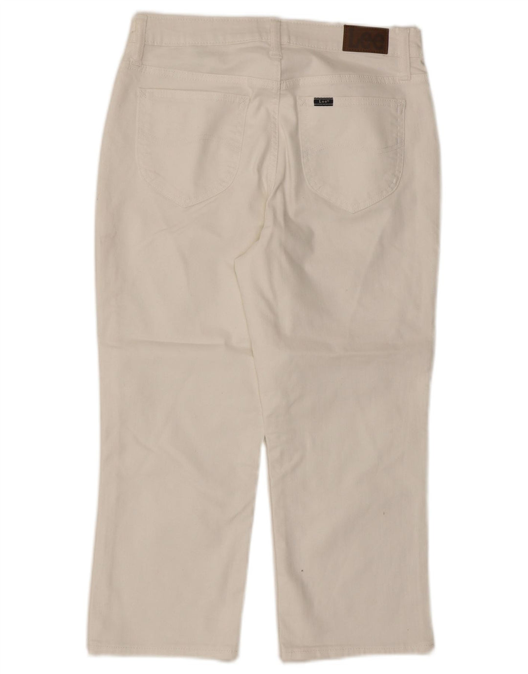 Lee Womens Capri Jeans US 8 Medium W30 L21 White Cotton