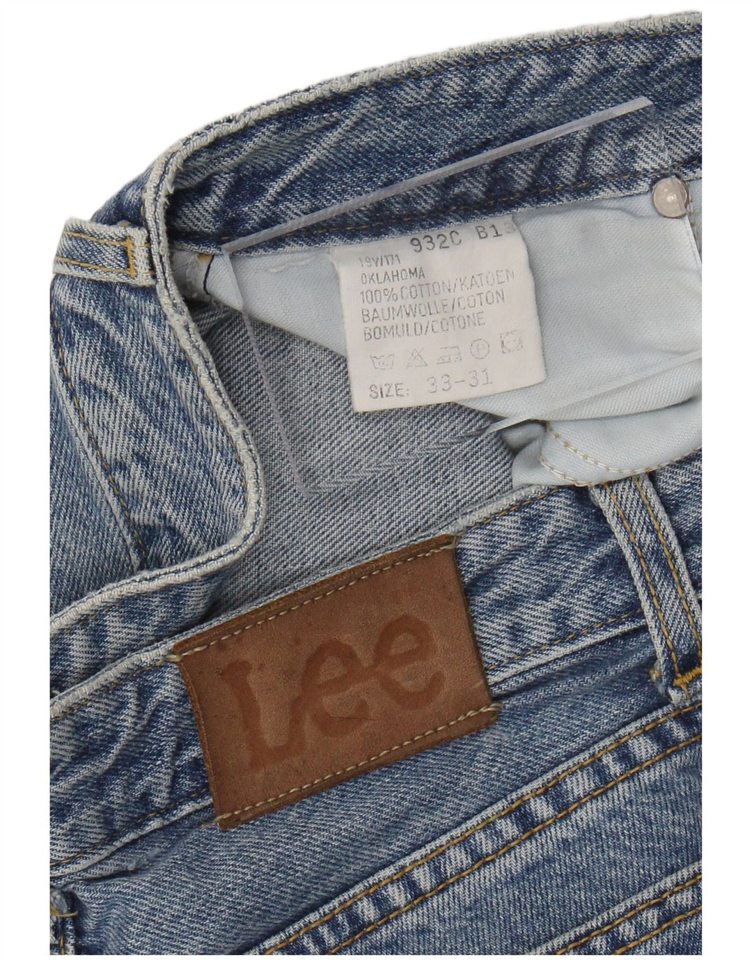 LEE Mens Oklahoma Tapered Jeans W33 L27 Blue Cotton