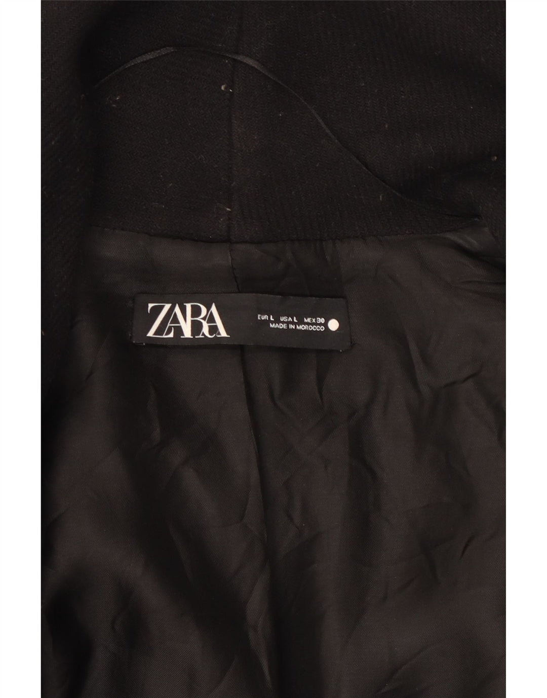 Zara Womens Overcoat UK 14 Medium Black
