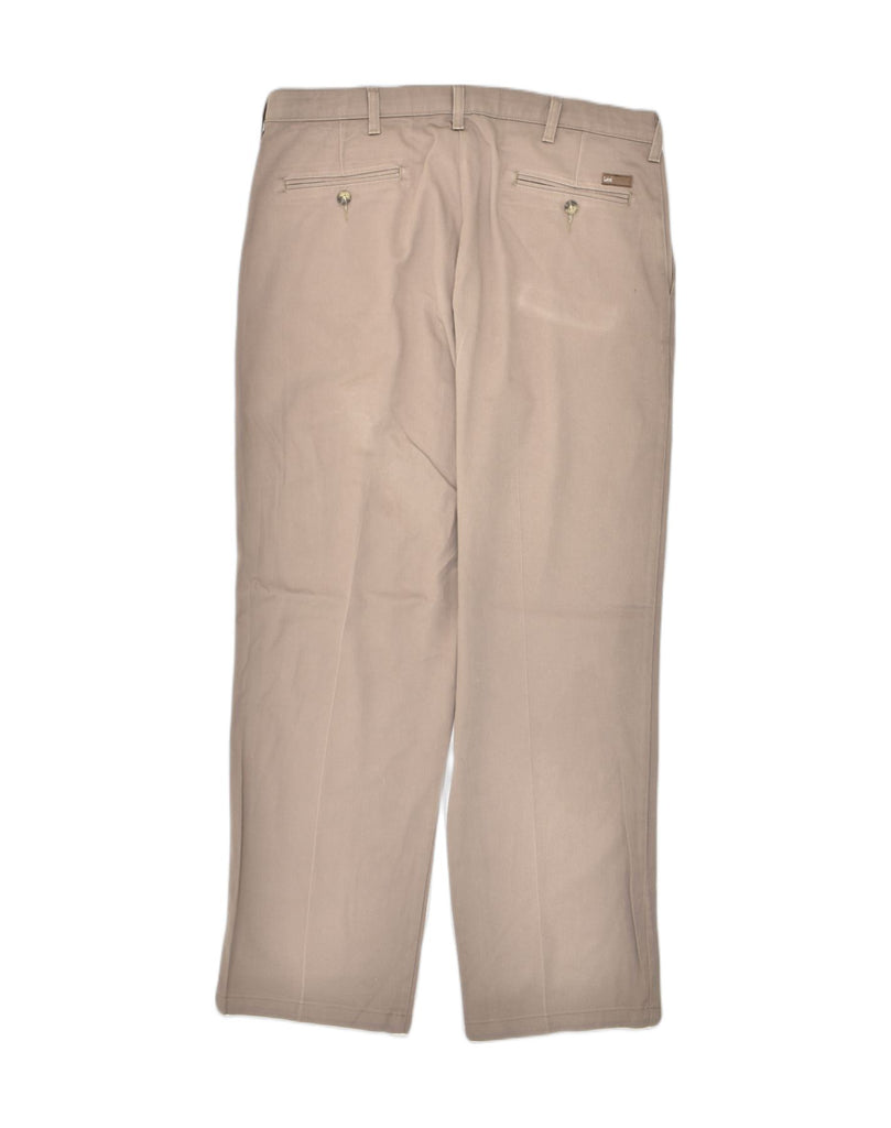 LEE Mens Classic Fit Straight Chino Trousers W36 L32 Beige Cotton | Vintage Lee | Thrift | Second-Hand Lee | Used Clothing | Messina Hembry 