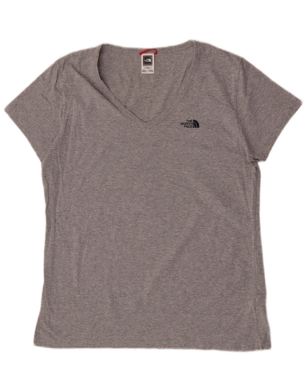 The North Face Womens T-Shirt Top UK 18 XL Grey Cotton