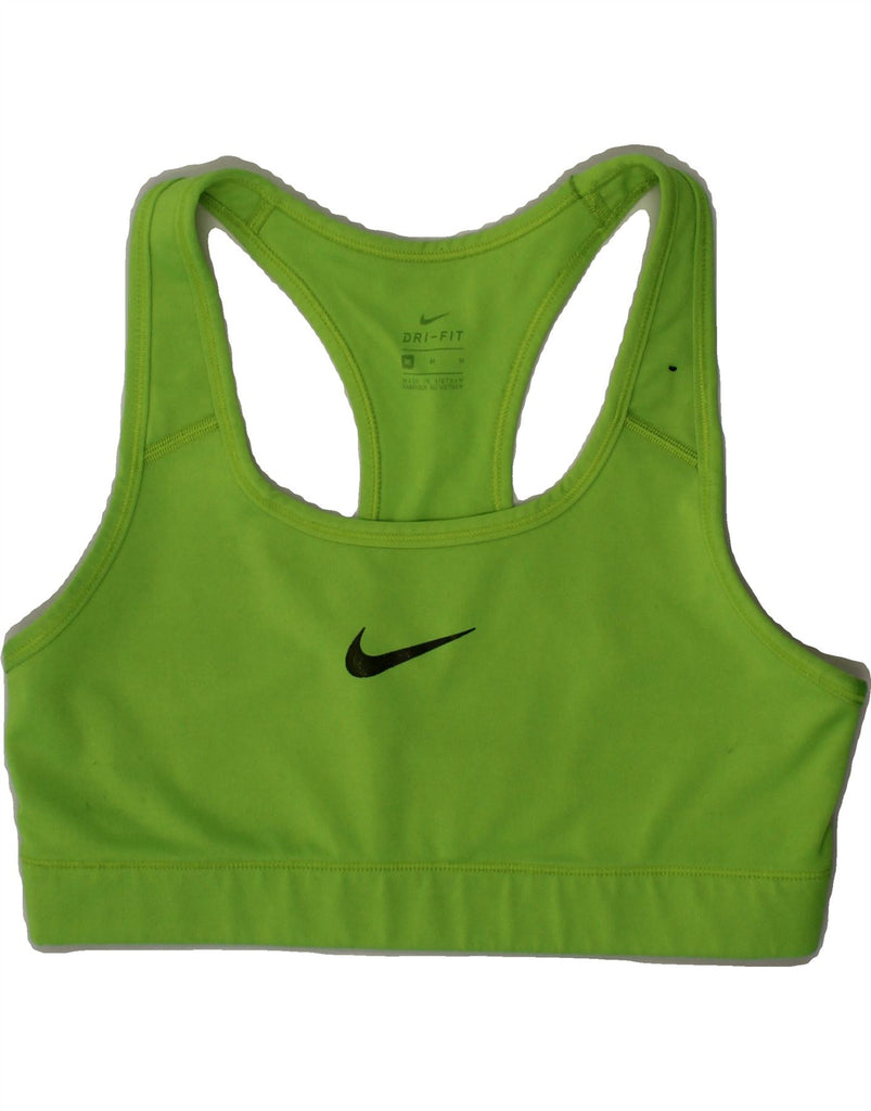 NIKE Womens Sport Bra Top UK 14 Medium Green Sports Vintage Nike and Second-Hand Nike from Messina Hembry 