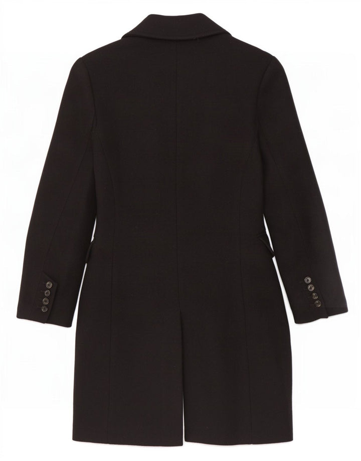 Zara Womens Overcoat UK 6 XS Black Viscose