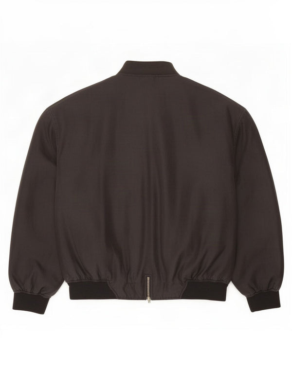 Monza Mens Bomber Jacket UK 40 Large Black Silk
