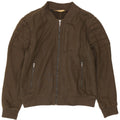 Zara Mens Tracksuit Top Jacket XL Khaki Polyester
