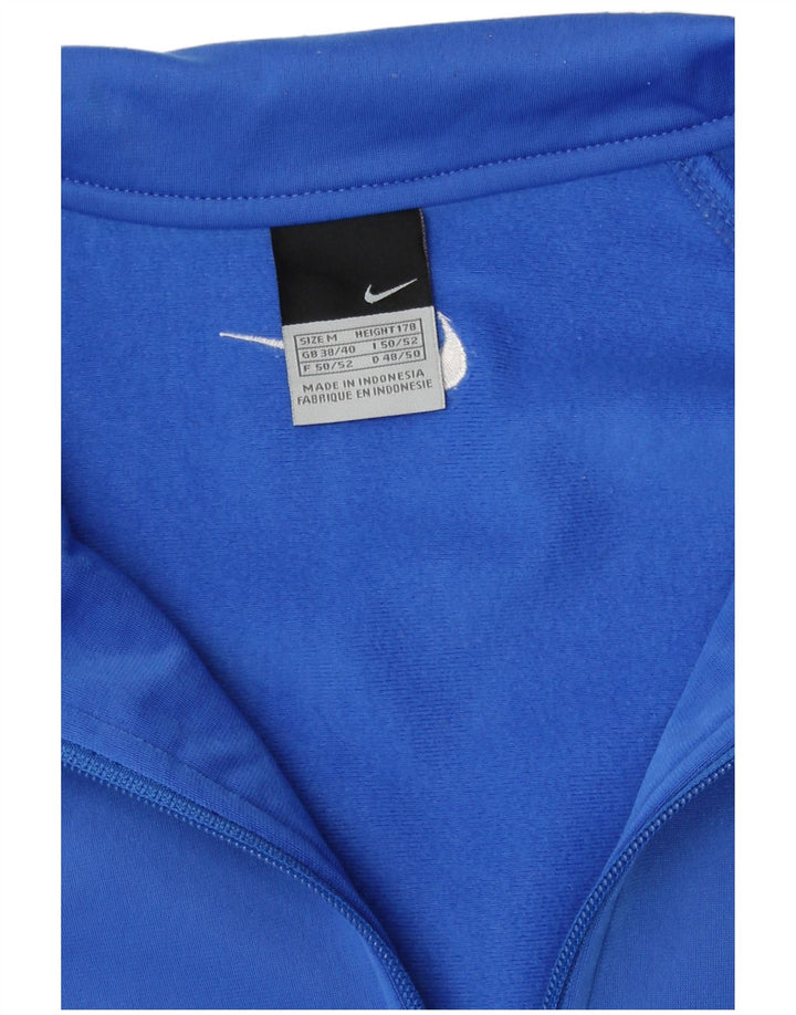 Nike Mens Tracksuit Top Jacket UK 38/40 Medium Blue Colourblock Polyester