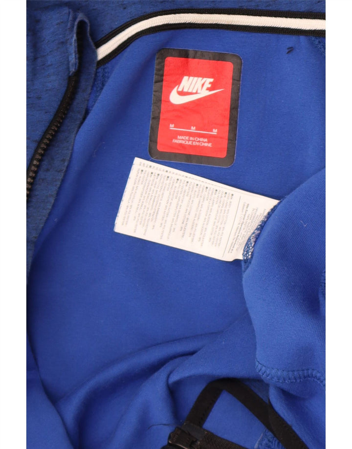 Nike Mens Zip Hoodie Sweater Medium Blue Flecked Cotton