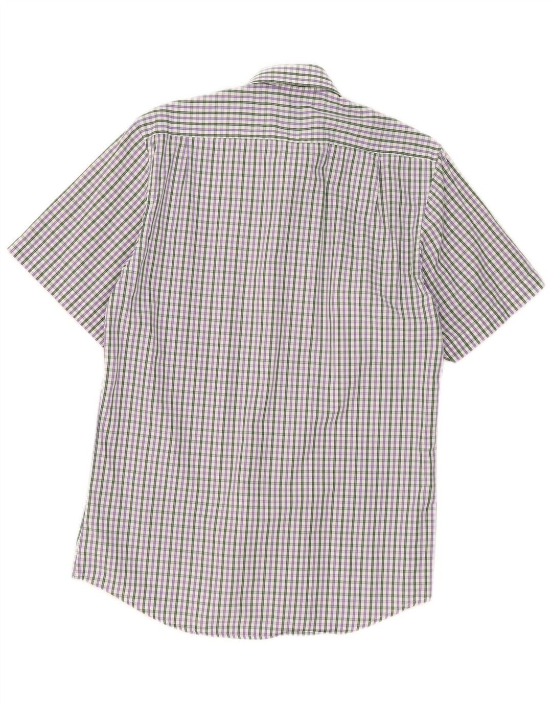 Gloriette Mens Short Sleeve Shirt Medium Multicoloured Check Cotton