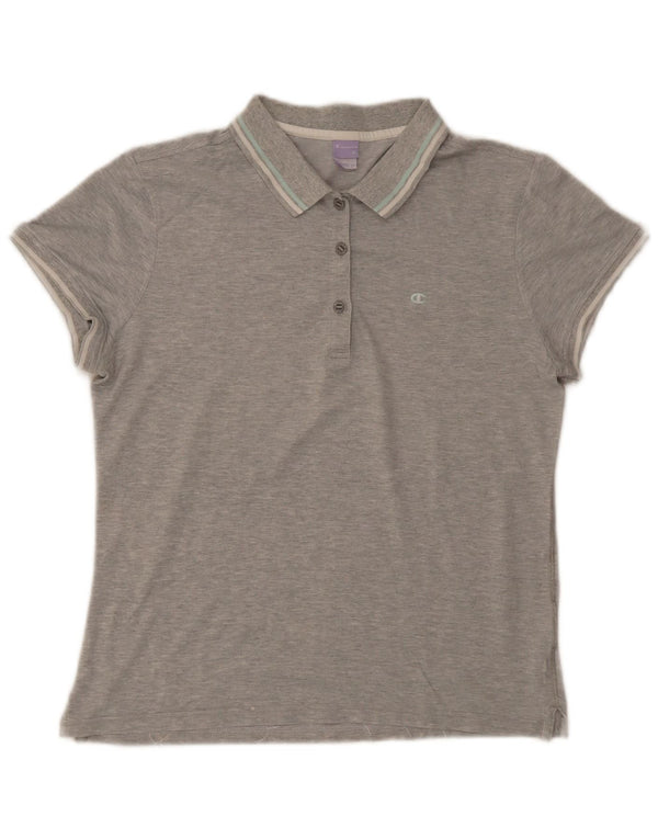 Champion Womens Heritage Fit Polo Shirt XL Grey