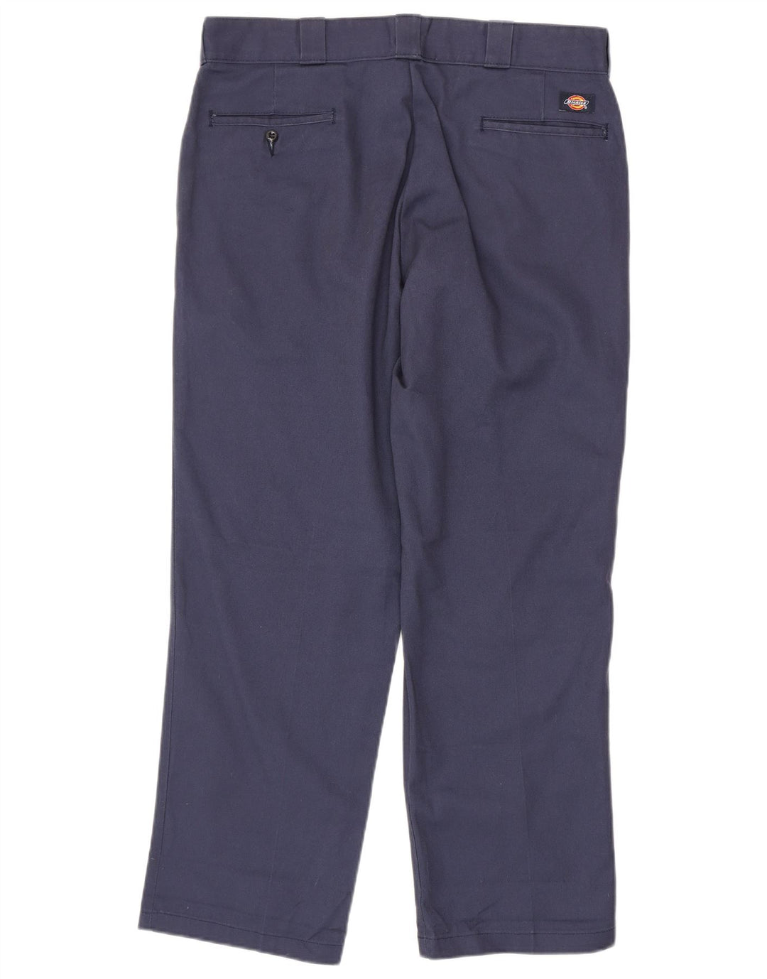 Dickies Mens Straight Chino Trousers W38 L30 Navy Blue Polyester