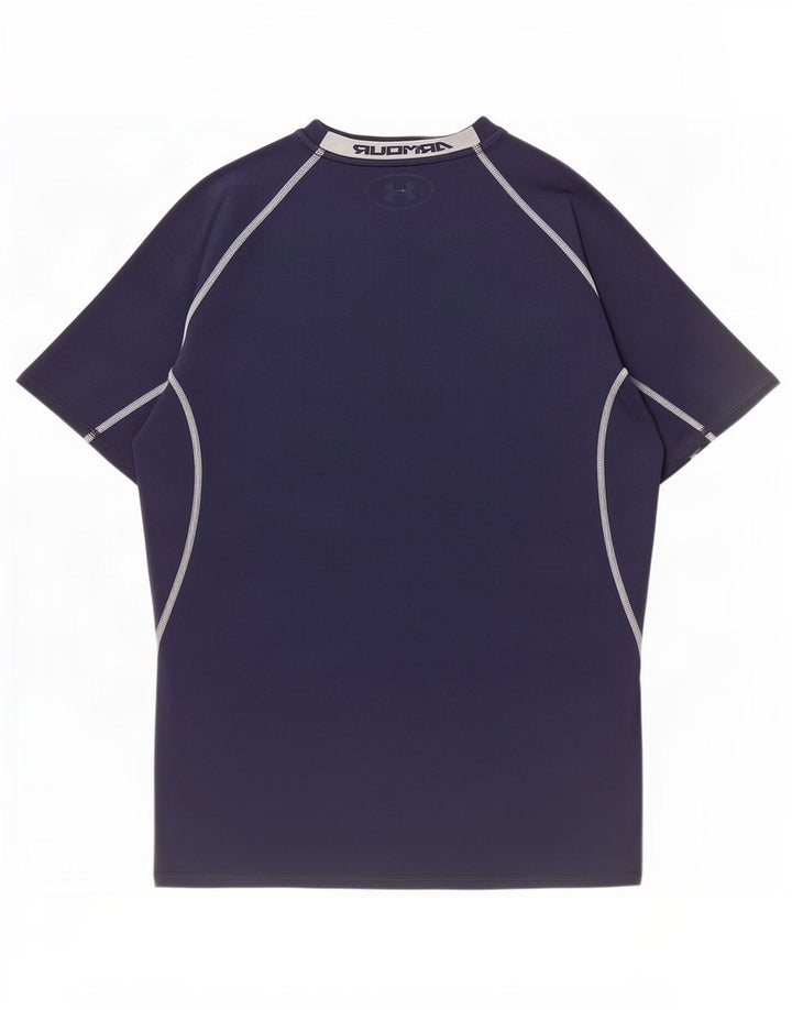Under Armour Mens Compression Graphic T-Shirt Top XL Navy Blue