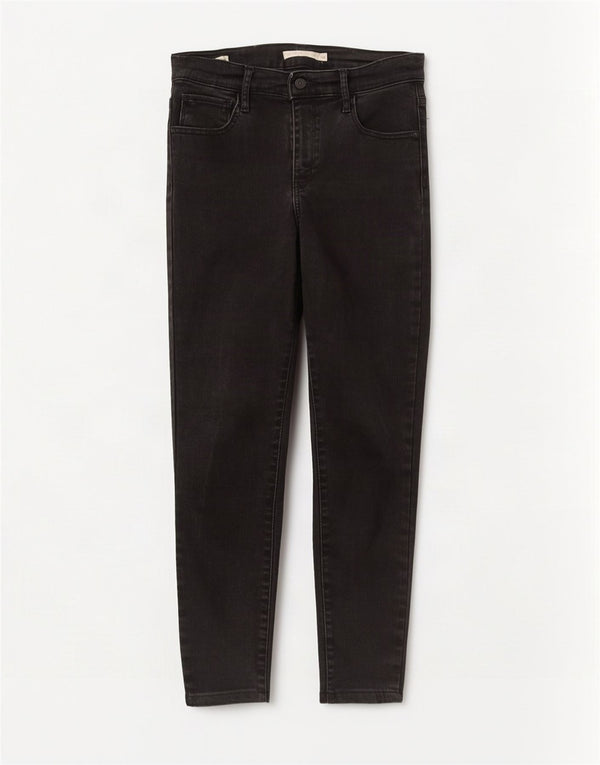 Levi's Womens 720 High Rise Skinny Jeans W28 L26 Black Cotton