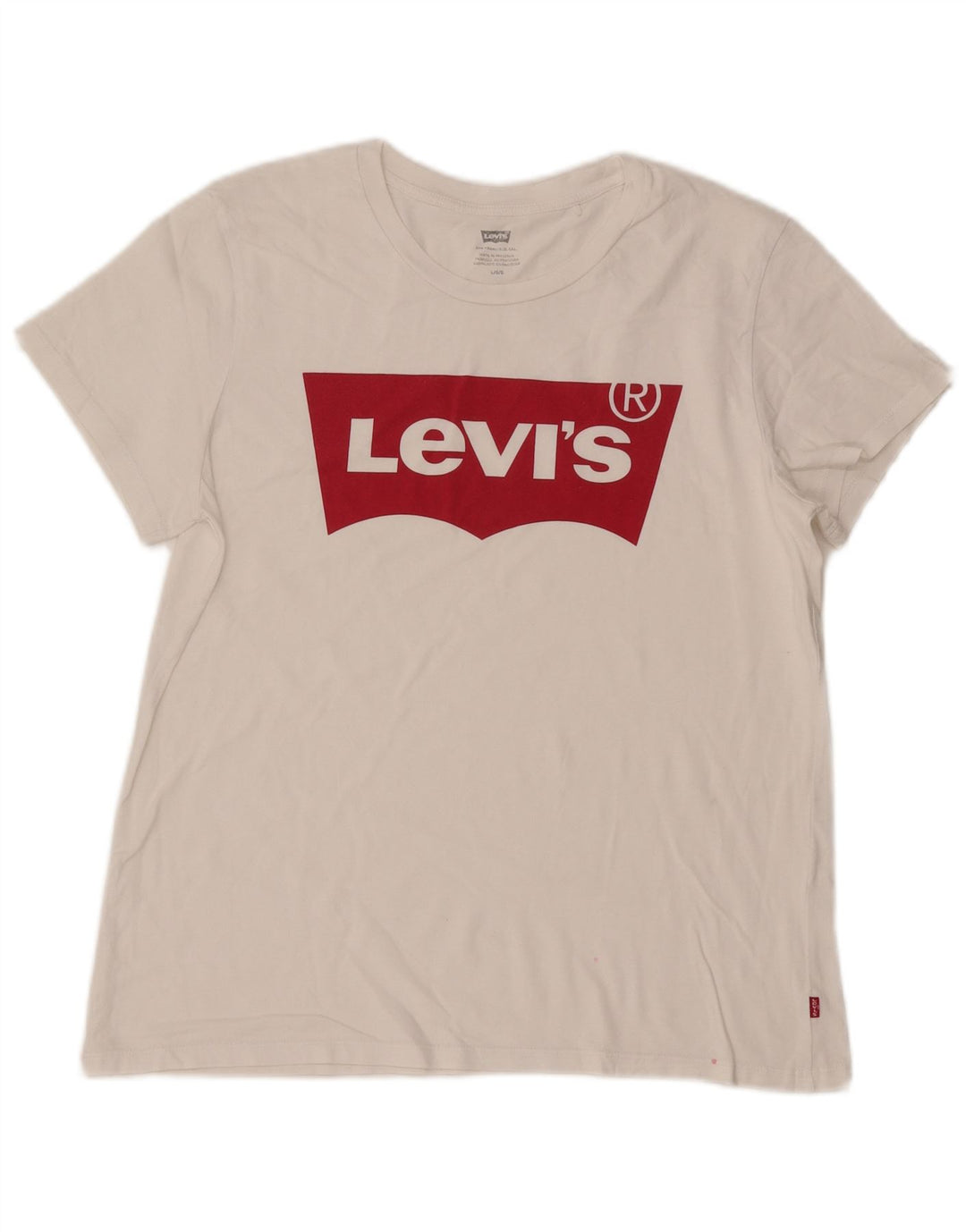 Levi's Womens Graphic T-Shirt Top UK 16 Large White